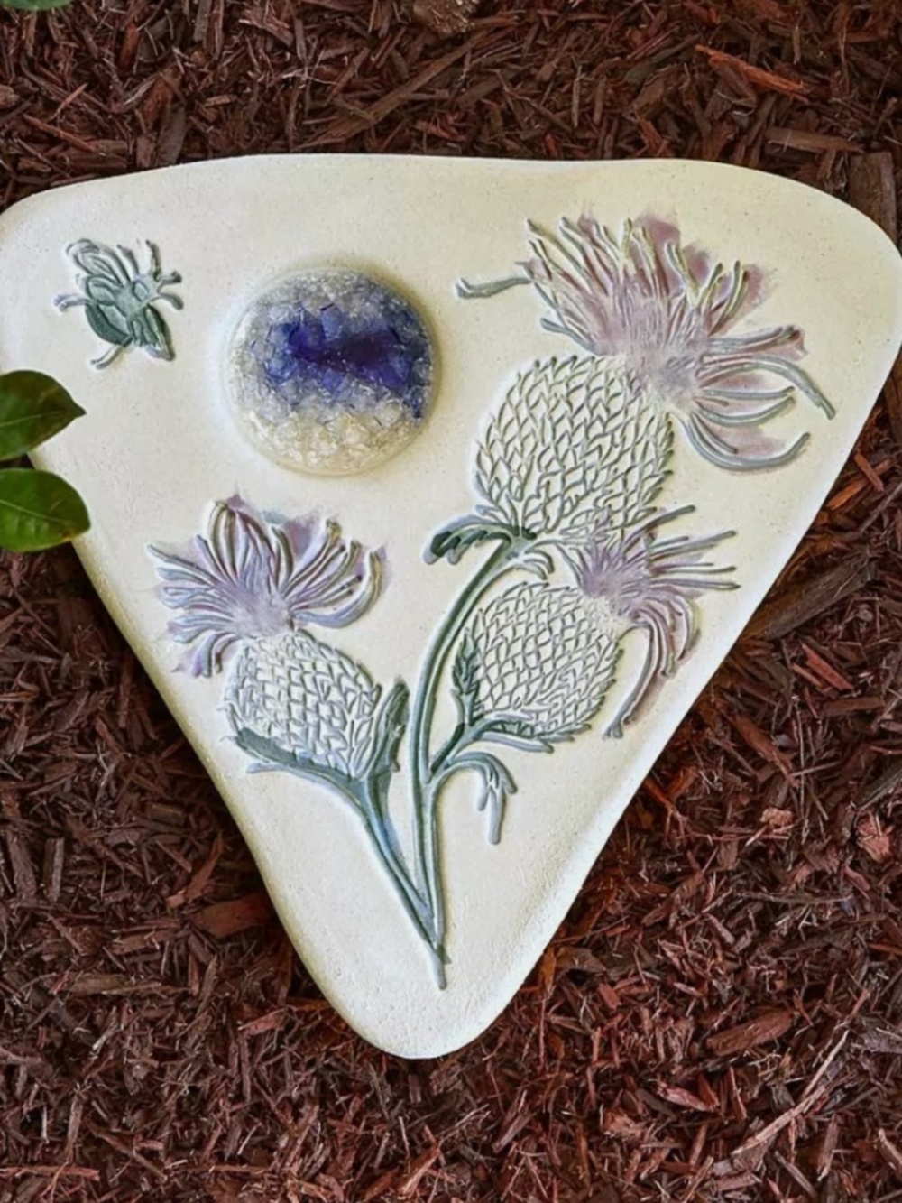 Butterfly Puddler Garden Pollinator Dish Cottagecore Floral Stone Uncommon Goods